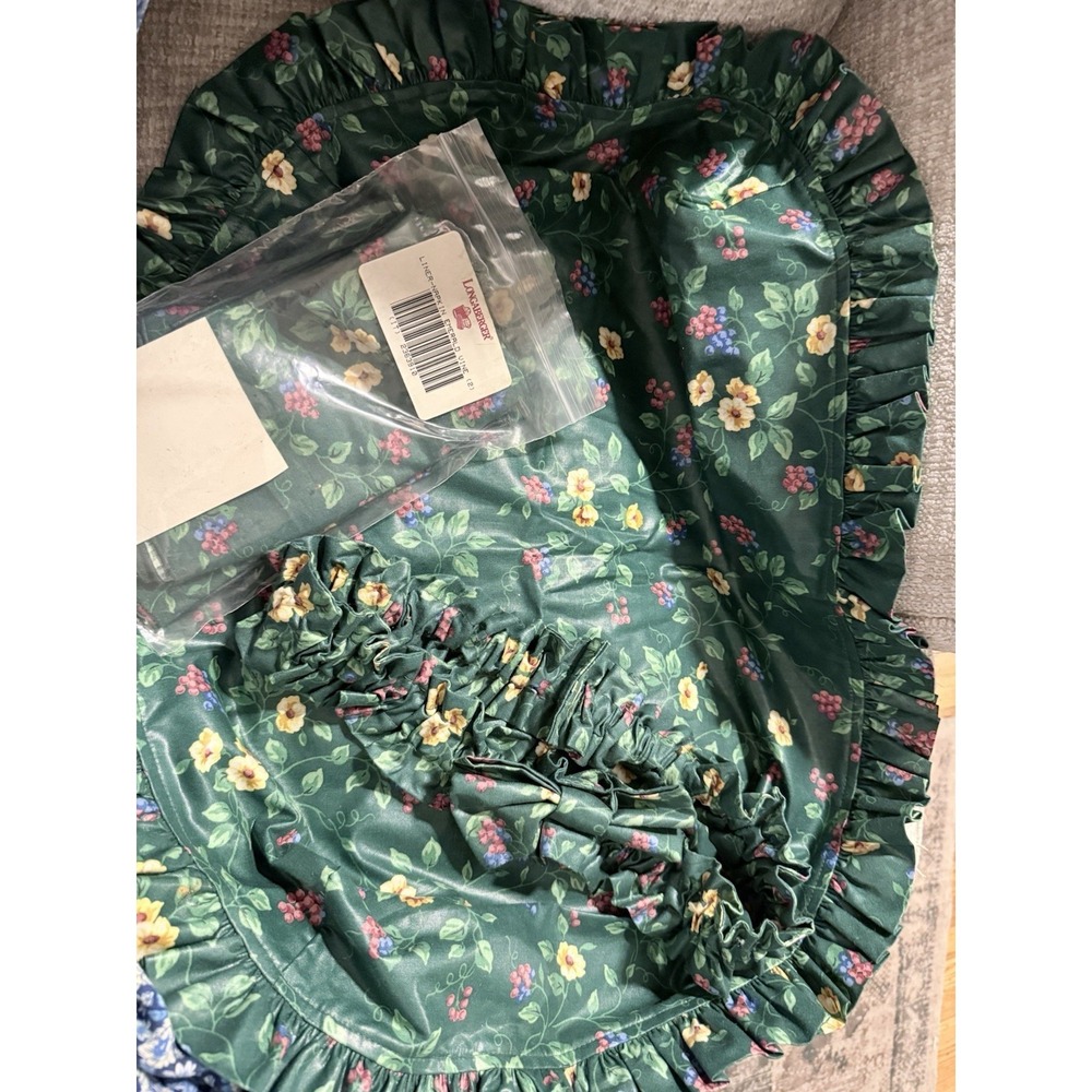 Longaberger Fabric Liner Serving Emerald Vine &‎ Large Garter